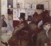 Jean-Louis Forain In the  Cafe USA oil painting artist